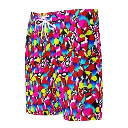 Chromatic Riot on a Men's Board Shorts