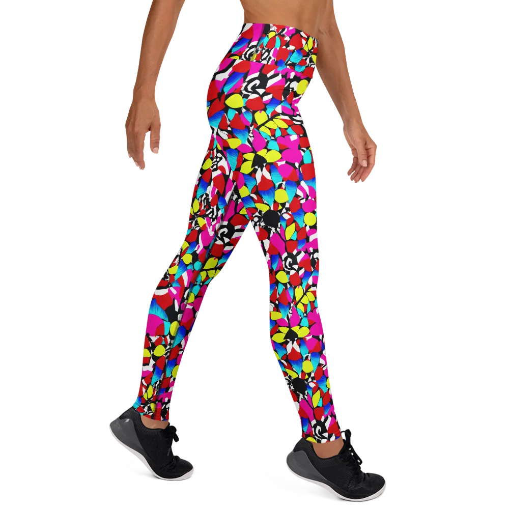 Chromatic Riot on Yoga Leggings — Right