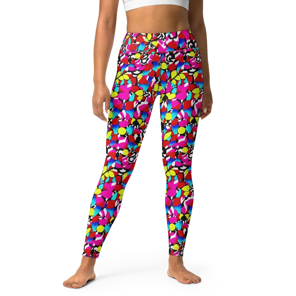 Chromatic Riot on Yoga Leggings — Front