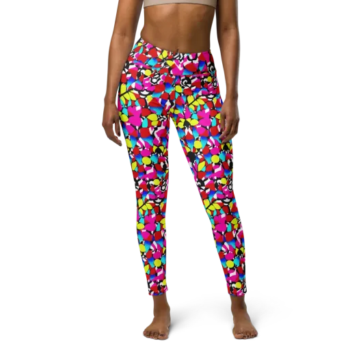 Chromatic Riot on a Yoga Leggings