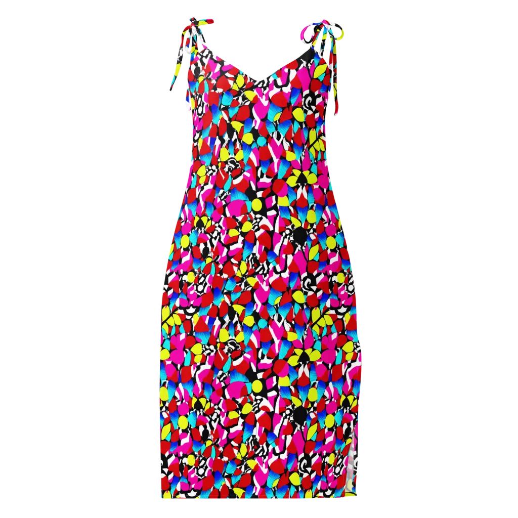 Chromatic Riot on Slip Dress — Front
