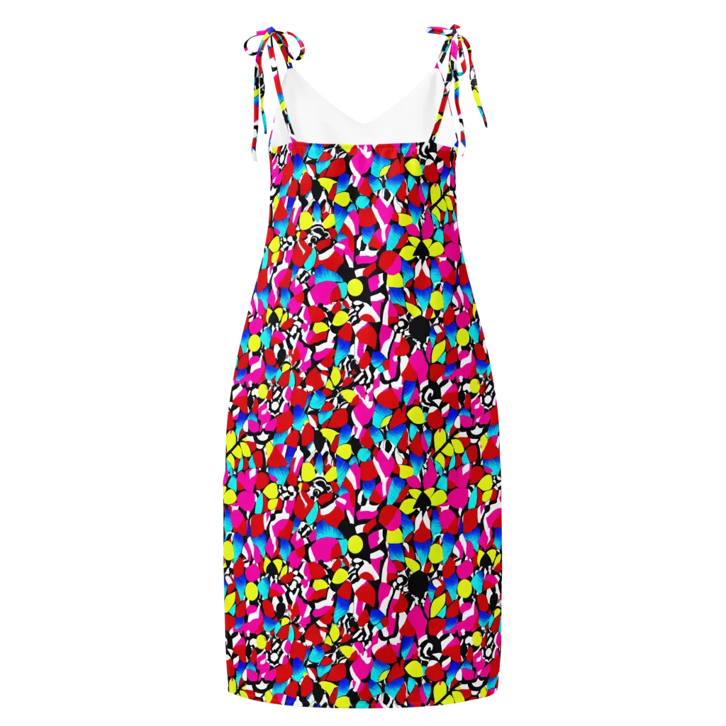Chromatic Riot on Slip Dress — Back