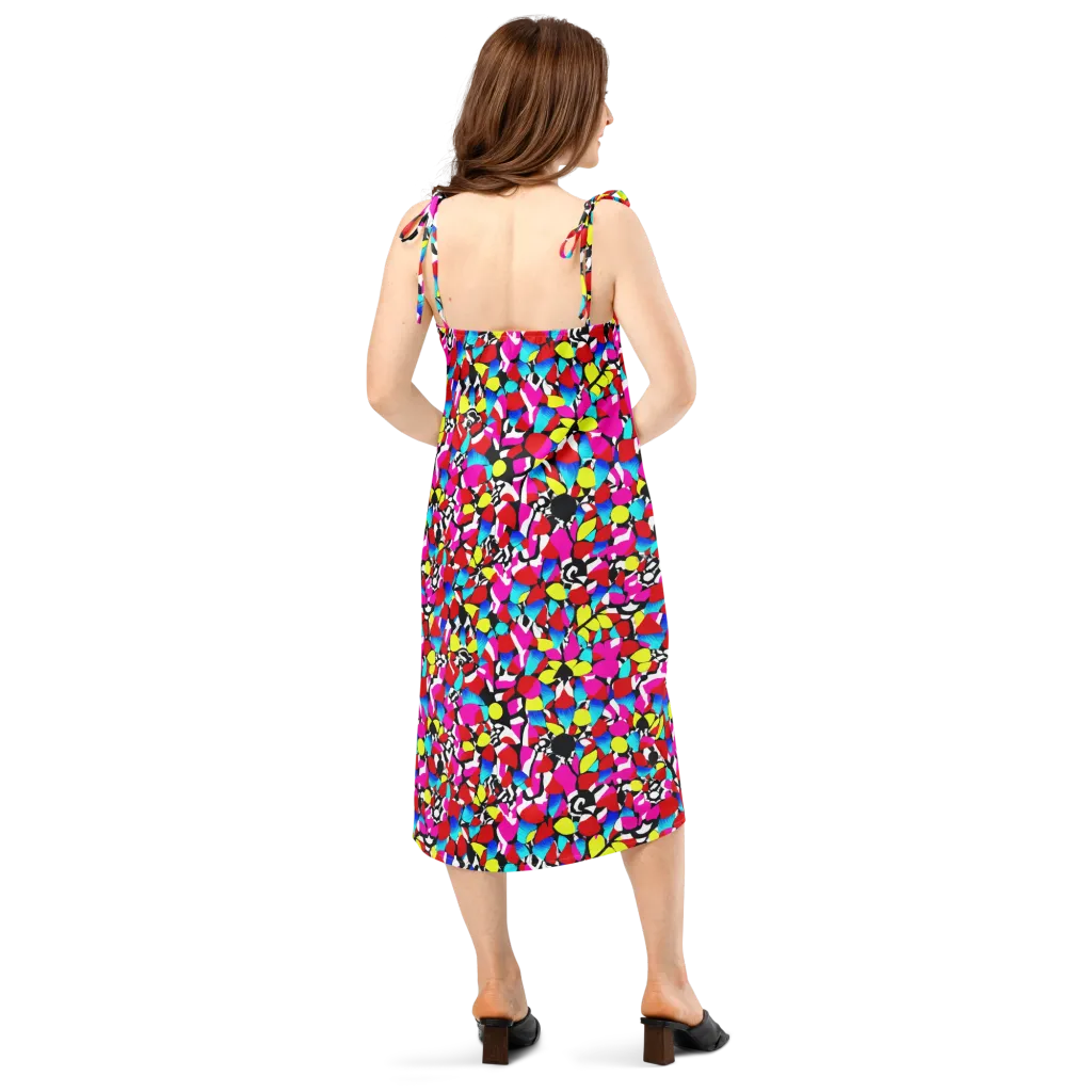 Chromatic Riot on Slip Dress — Back