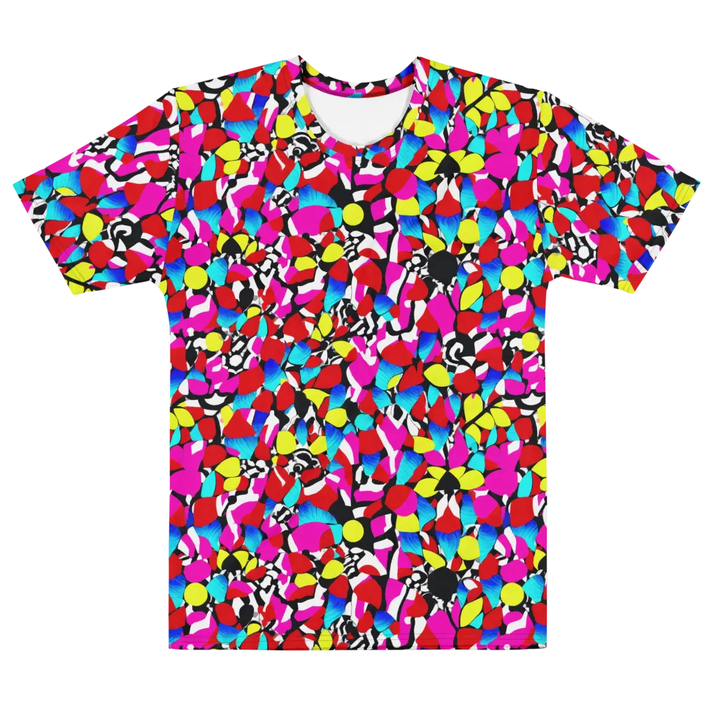 Chromatic Riot on Men's Cotton Crew Neck T-Shirt — Front