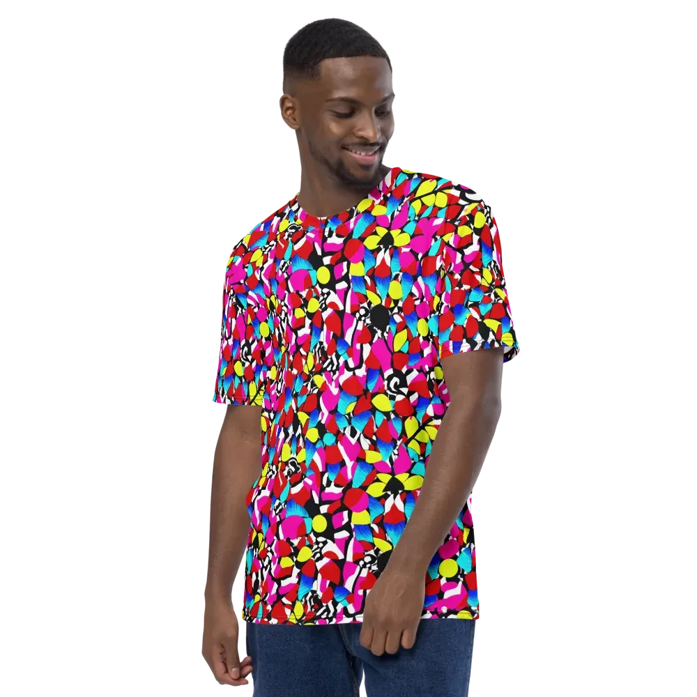Chromatic Riot on Men's Crew Neck T-Shirt — Left
