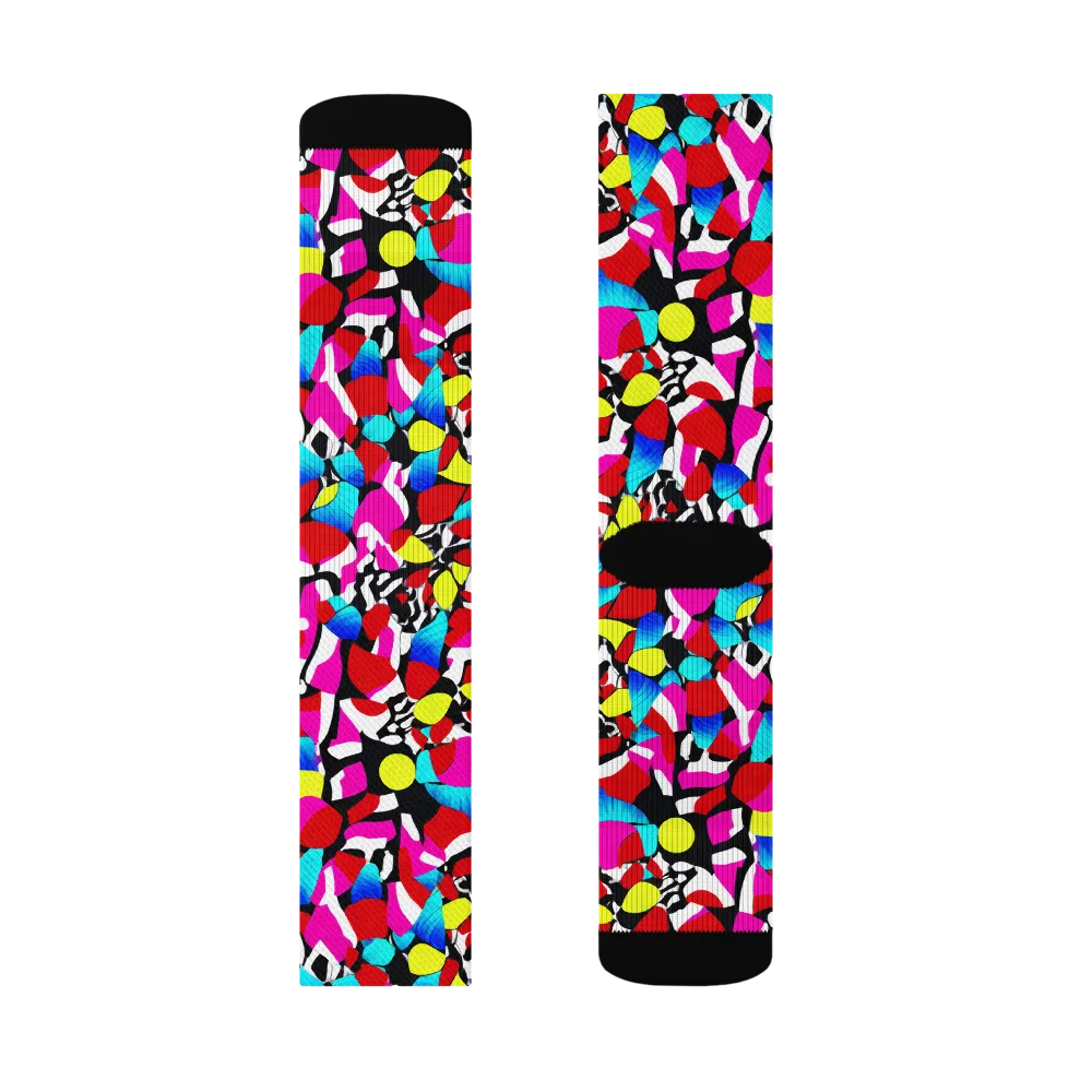 Chromatic Riot on Socks — Right Sock