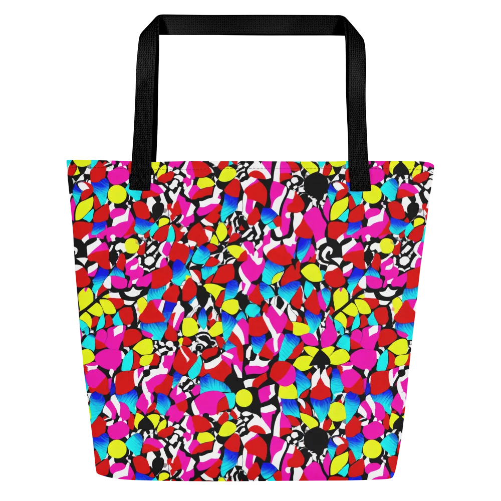 Chromatic Riot on Large Tote Bag W/ Pocket — Front