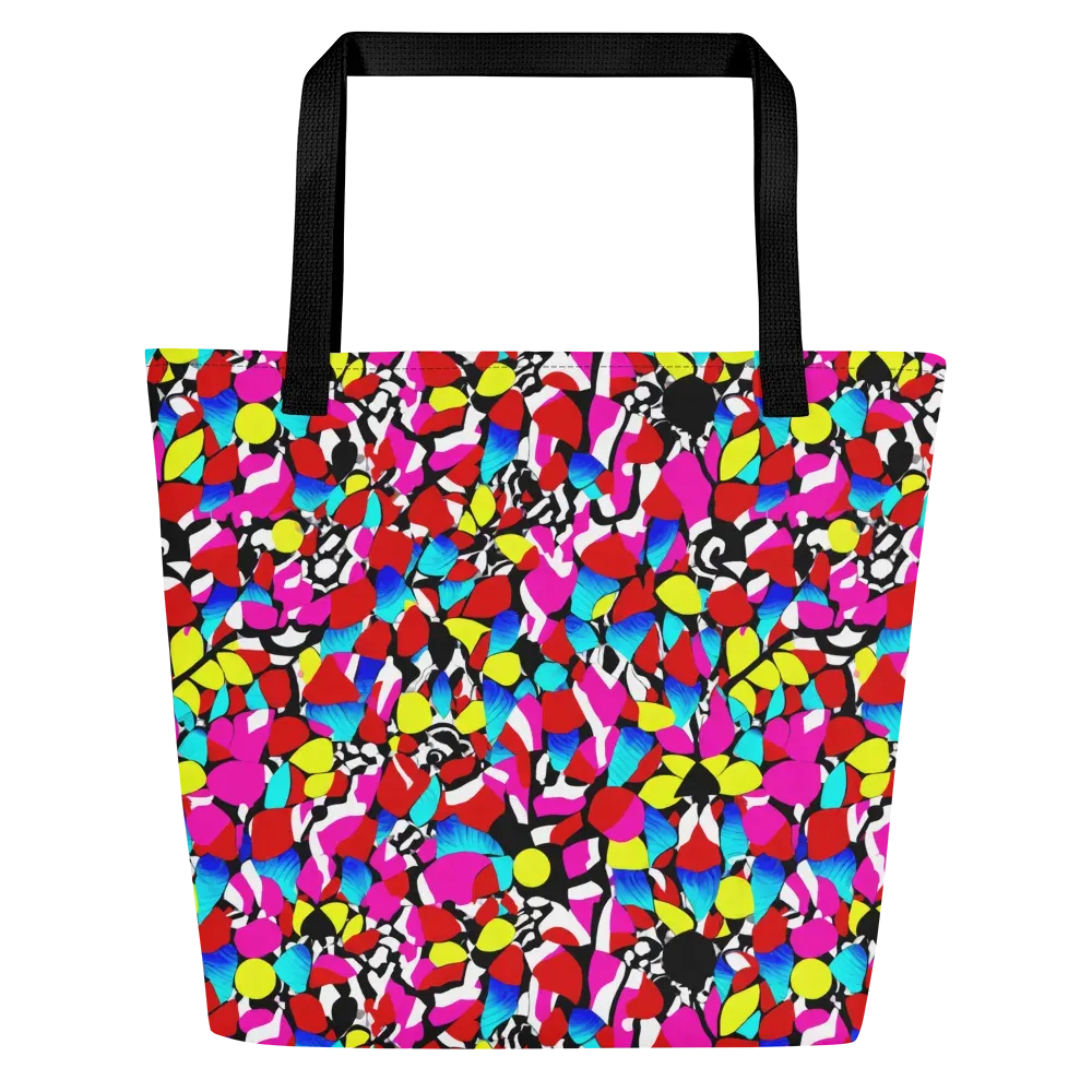 Chromatic Riot on Large Tote Bag W/ Pocket — Front