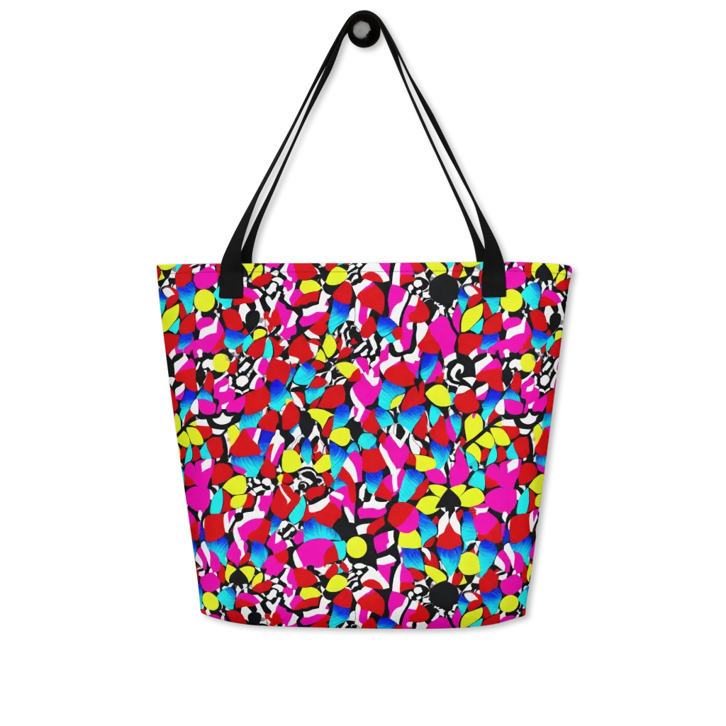 Chromatic Riot on Large Tote Bag W/ Pocket — Front