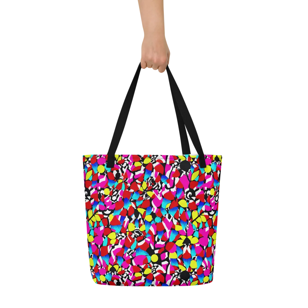 Chromatic Riot on Large Tote Bag W/ Pocket — Front