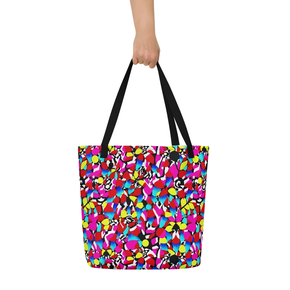 Chromatic Riot on Large Tote Bag W/ Pocket — Front