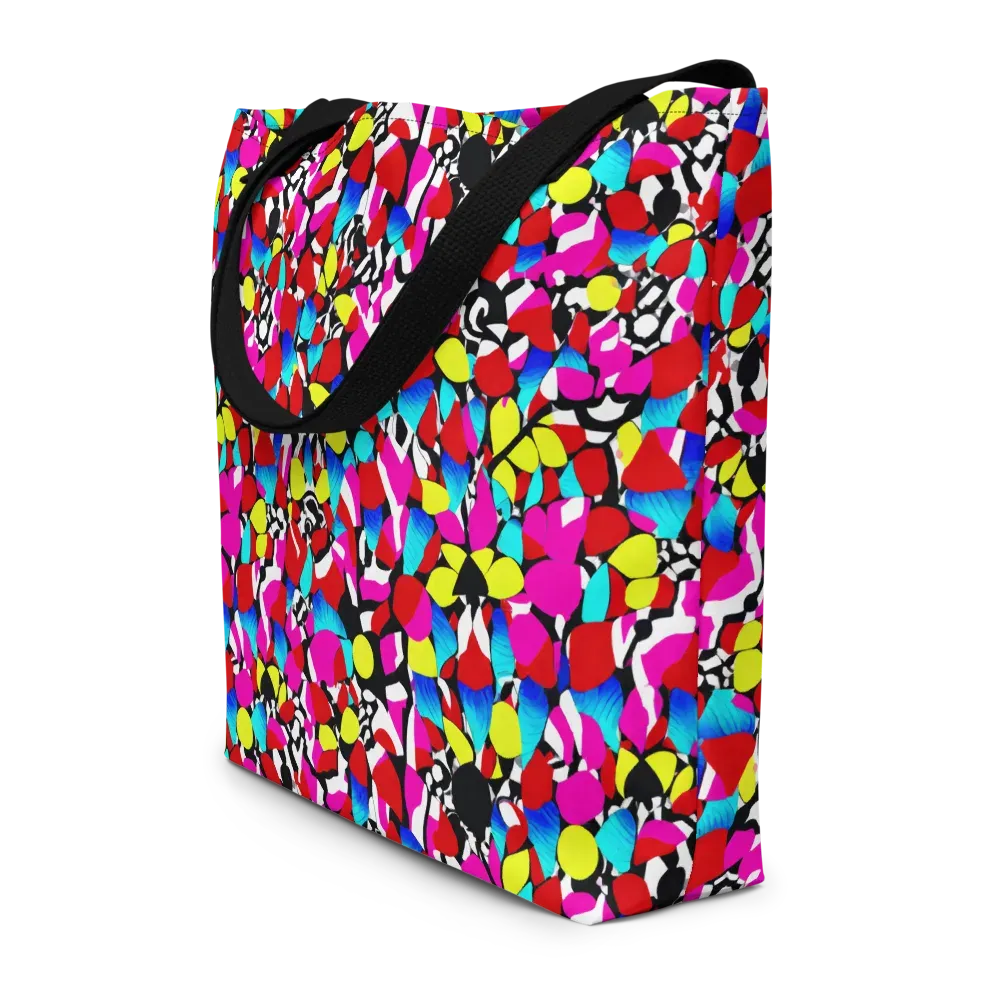 Chromatic Riot on Large Tote Bag W/ Pocket — Front