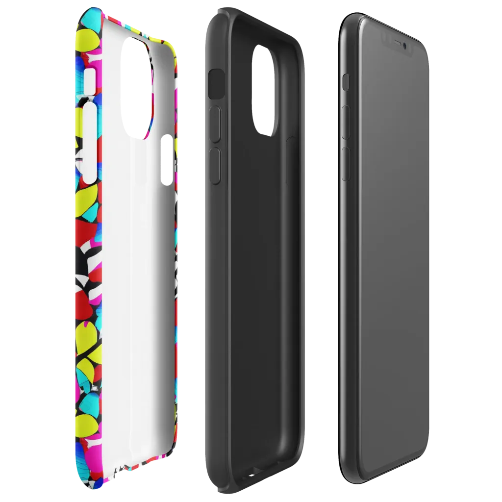 Chromatic Riot on Tough Case for iPhone® — Right