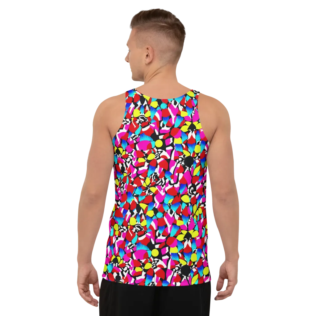 Chromatic Riot on Men's Tank Top — Back