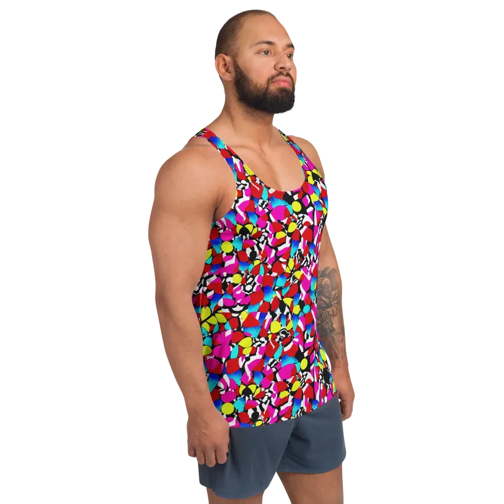 Chromatic Riot on Men's Tank Top — Right Front