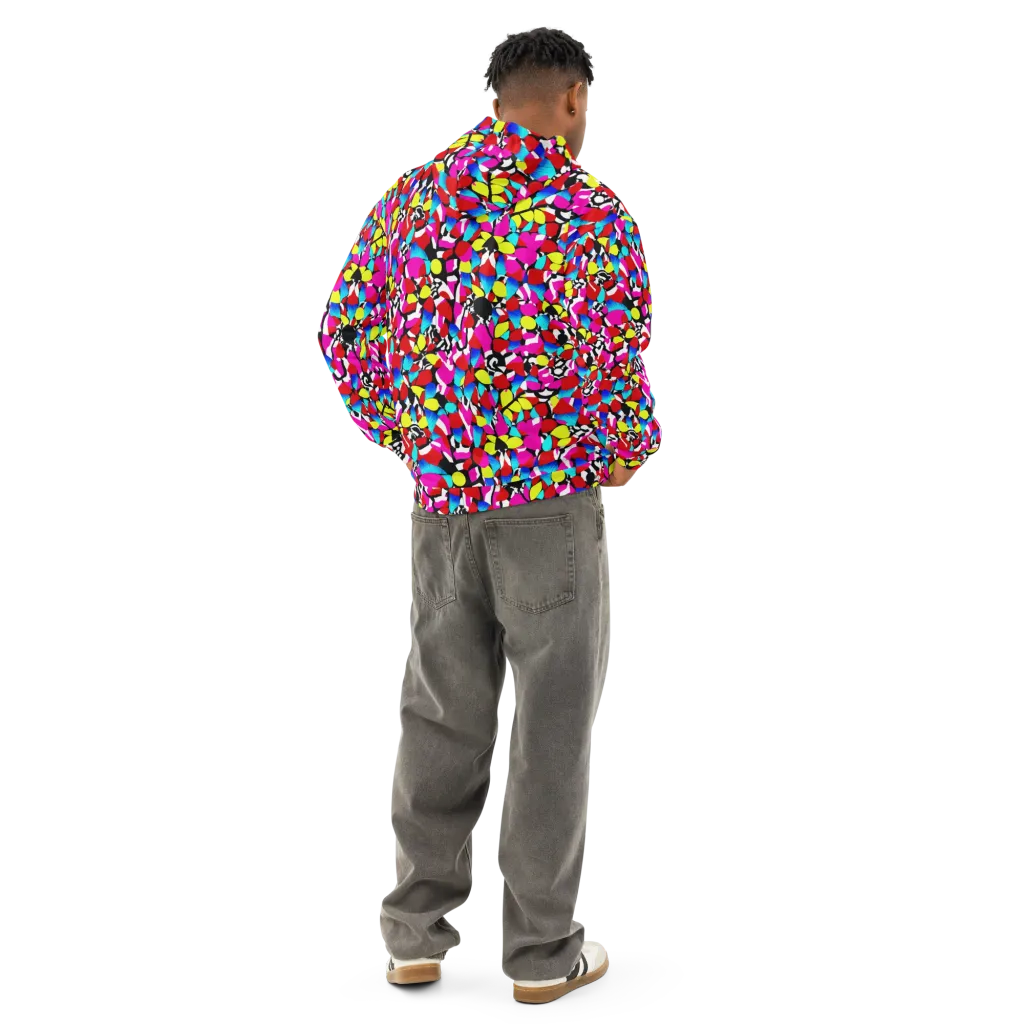Chromatic Riot on Cotton Hoodie — Back