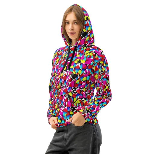 Chromatic Riot on a Cotton Hoodie