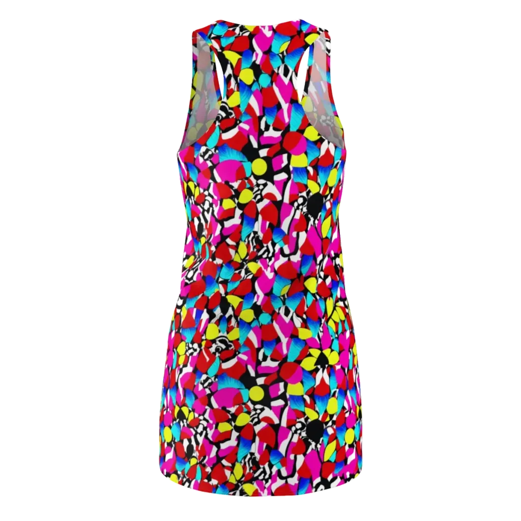Chromatic Riot on Racerback Dress — Back