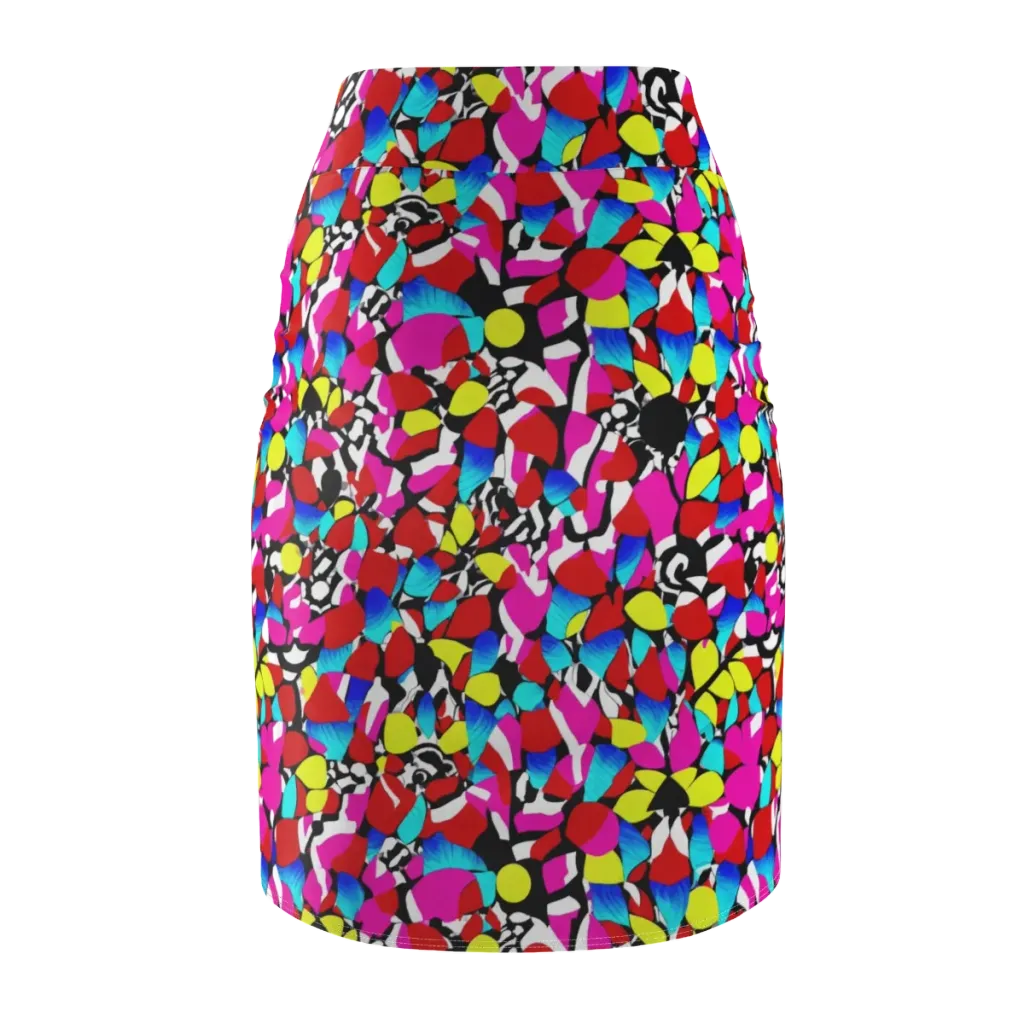Chromatic Riot on Pencil Skirt — Back