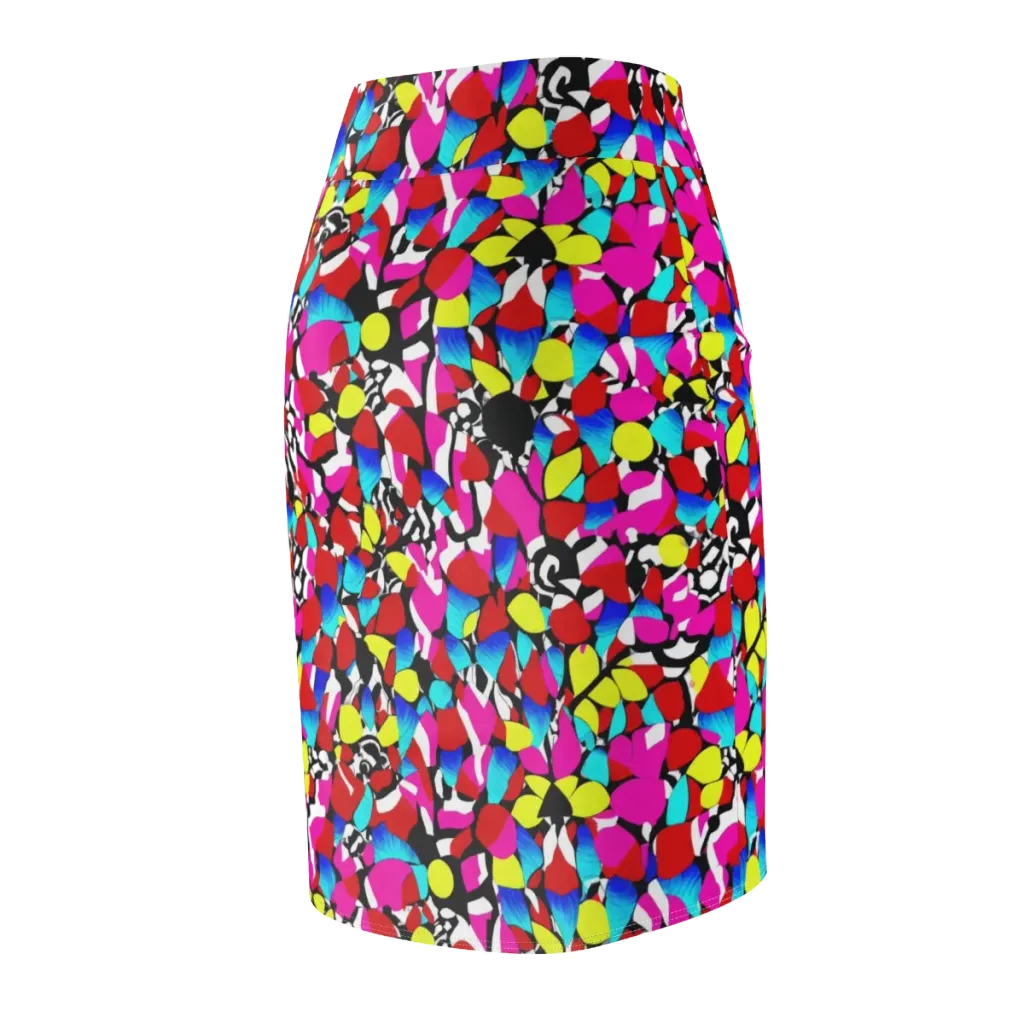 Chromatic Riot on Pencil Skirt — Back Side