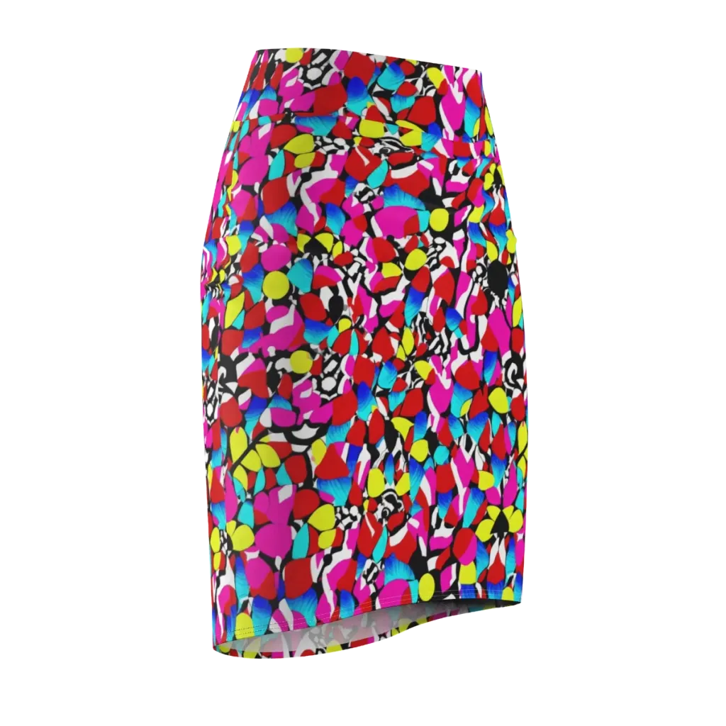 Chromatic Riot on Pencil Skirt — Front Side