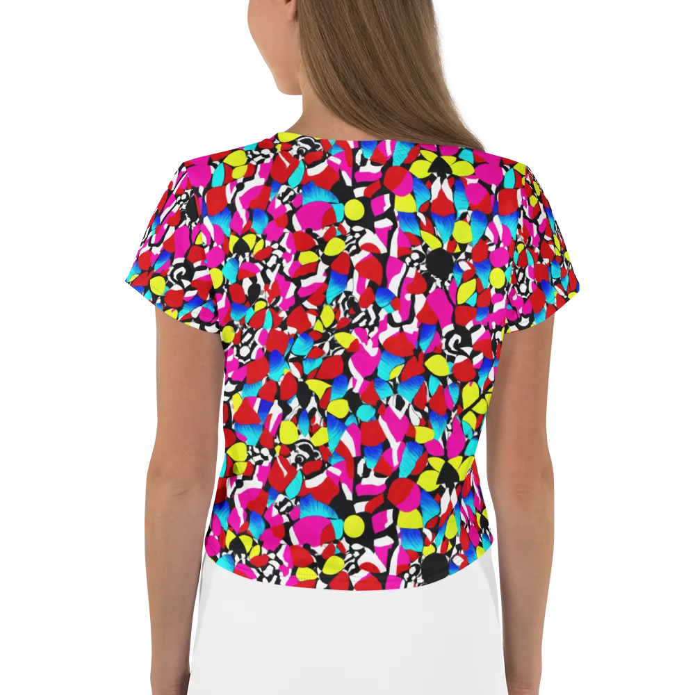 Chromatic Riot on Crop Tee — Back