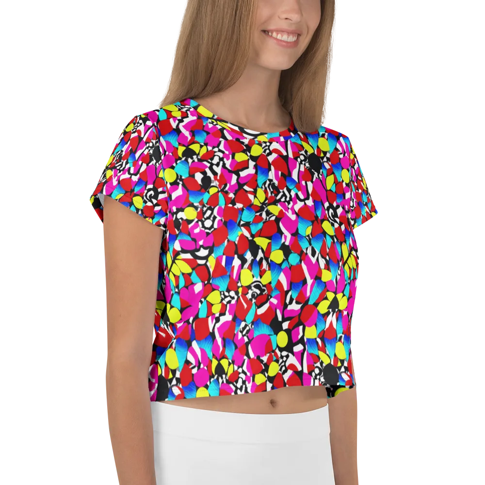 Chromatic Riot on Crop Tee — Right