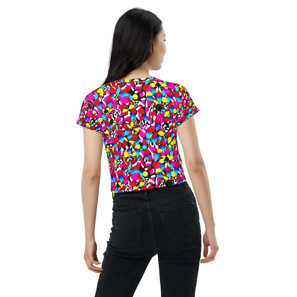 Chromatic Riot on Crop Tee — Back