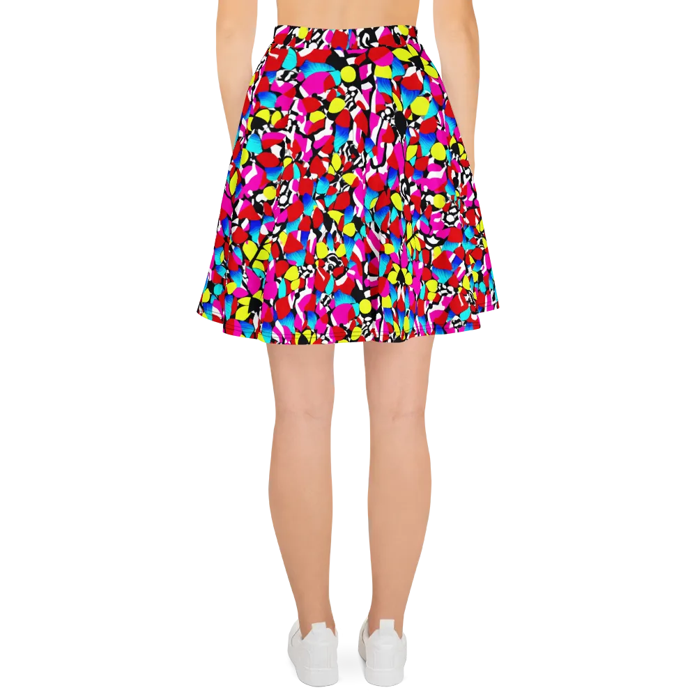 Chromatic Riot on Skater Skirt — Back