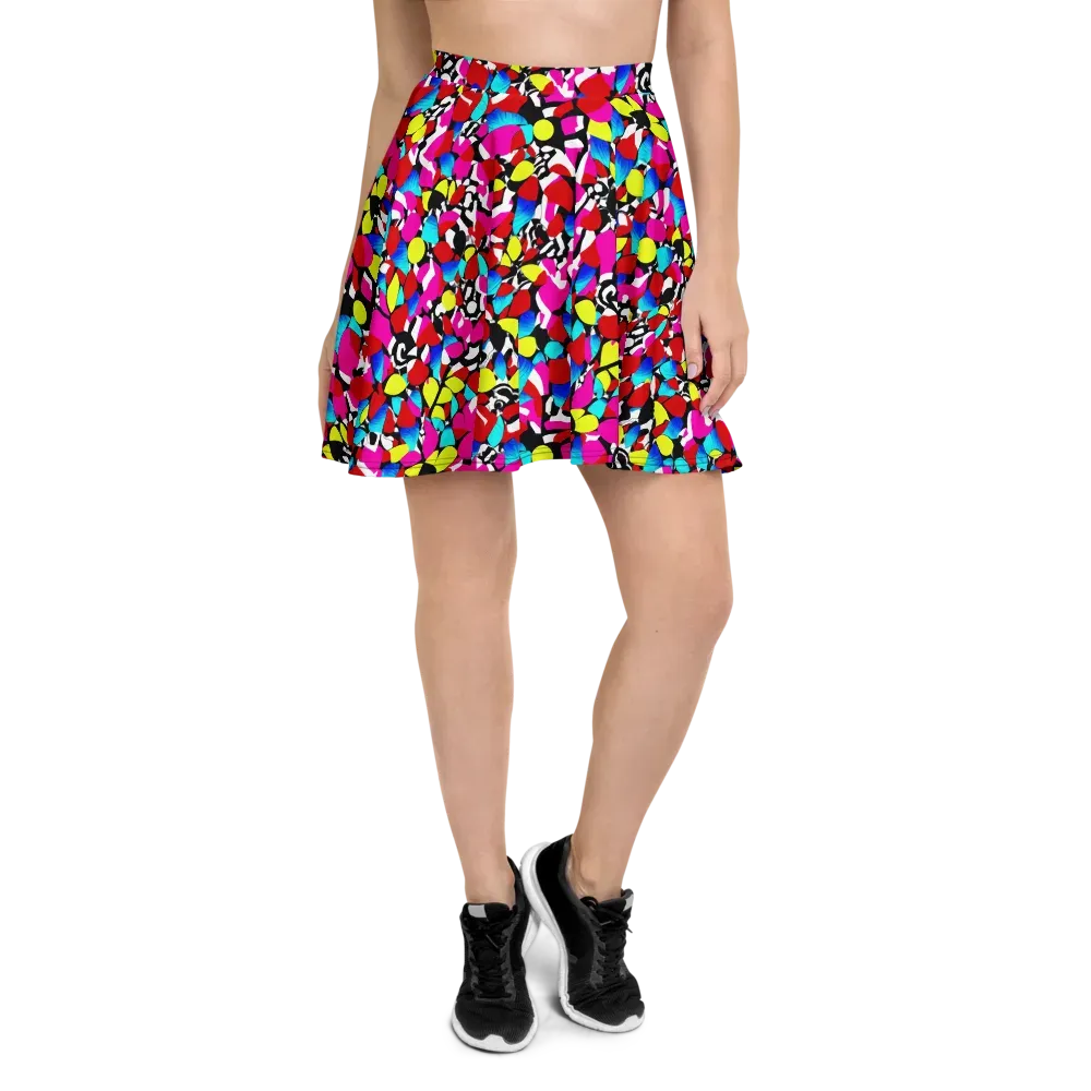 Chromatic Riot on Skater Skirt — Front