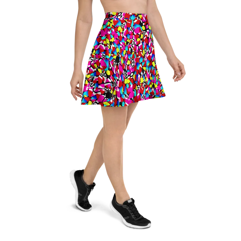 Chromatic Riot on Skater Skirt — Right