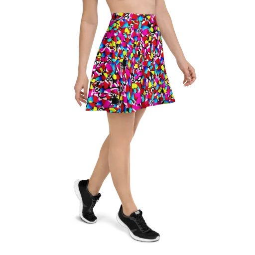 Chromatic Riot on a Skater Skirt
