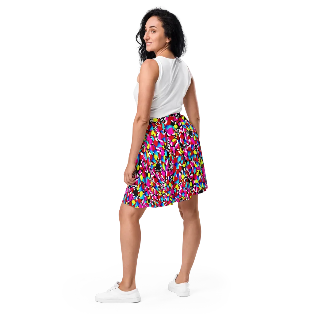 Chromatic Riot on Skater Skirt — Back