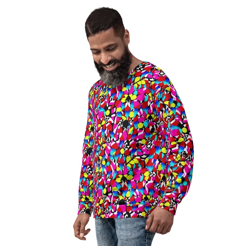 Chromatic Riot on Sweatshirt — Left Front