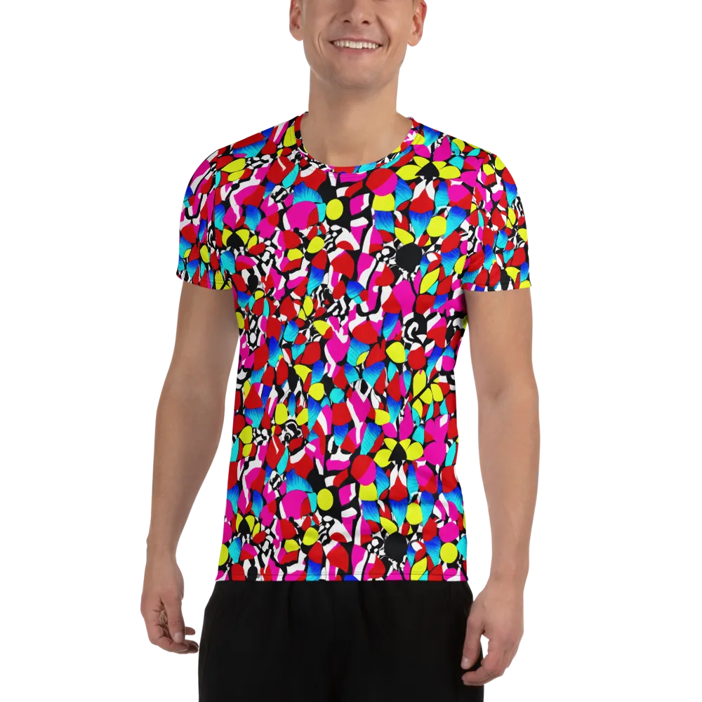 Chromatic Riot on Men's Athletic T-Shirt — Front