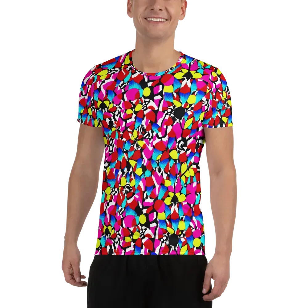 Chromatic Riot on Men's Athletic T-Shirt — Front
