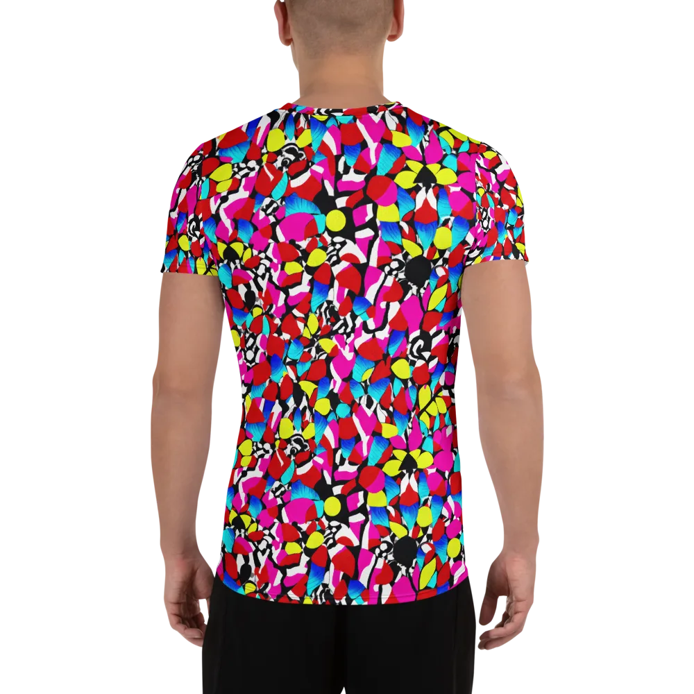 Chromatic Riot on Men's Athletic T-Shirt — Back