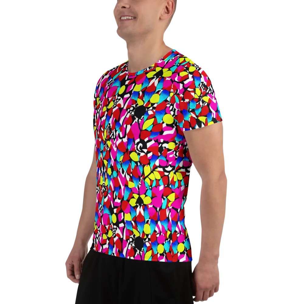 Chromatic Riot on Men's Athletic T-Shirt — Left