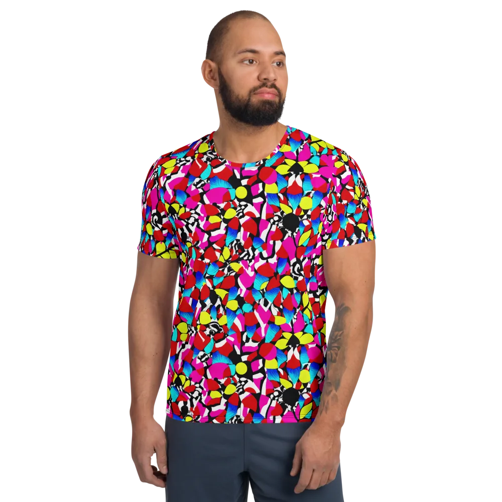 Chromatic Riot on Men's Athletic T-Shirt — Front
