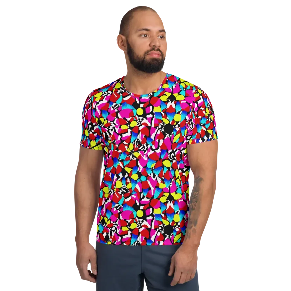 Chromatic Riot on Men's Athletic T-Shirt — Front