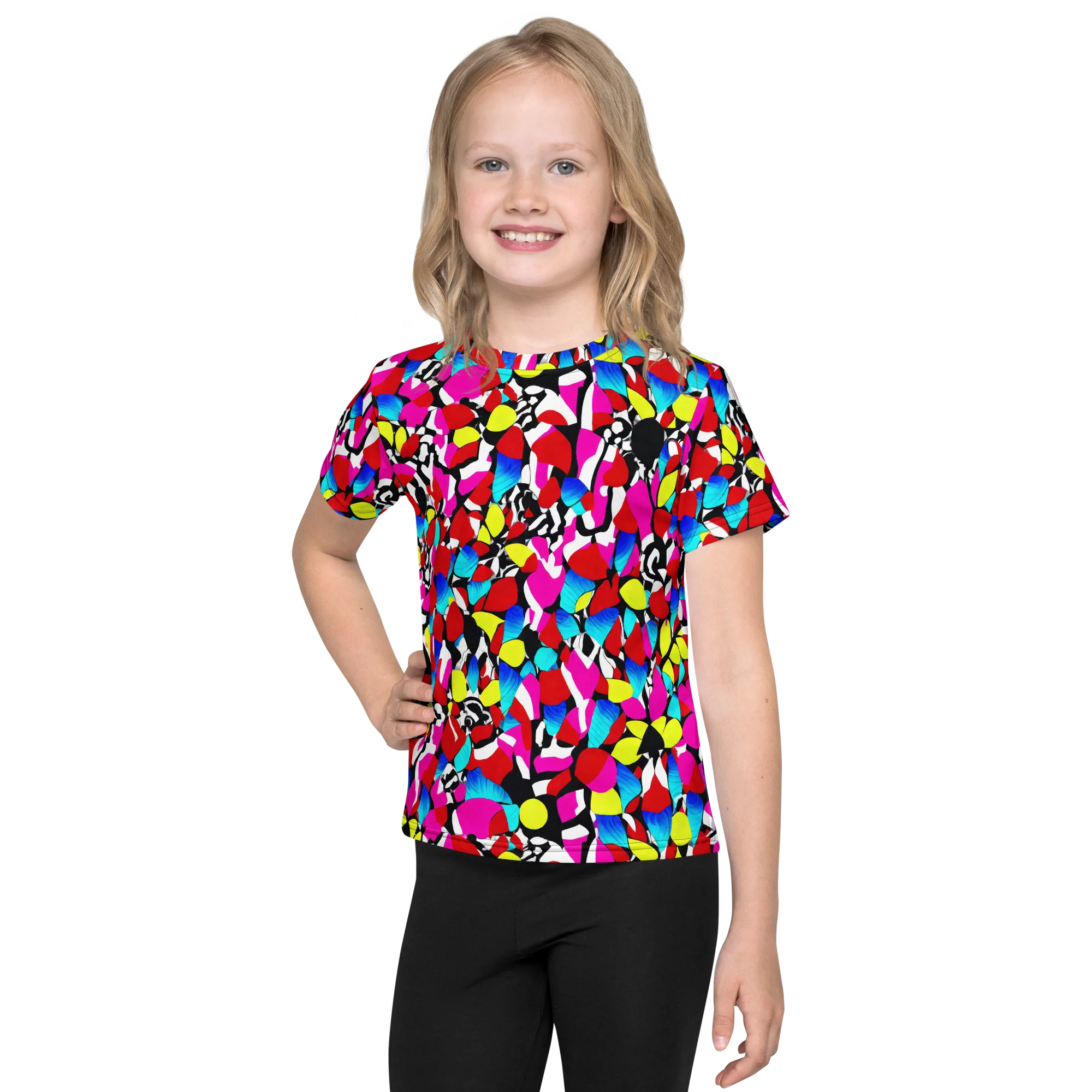 Chromatic Riot on Kids Crew Neck T-Shirt — Front