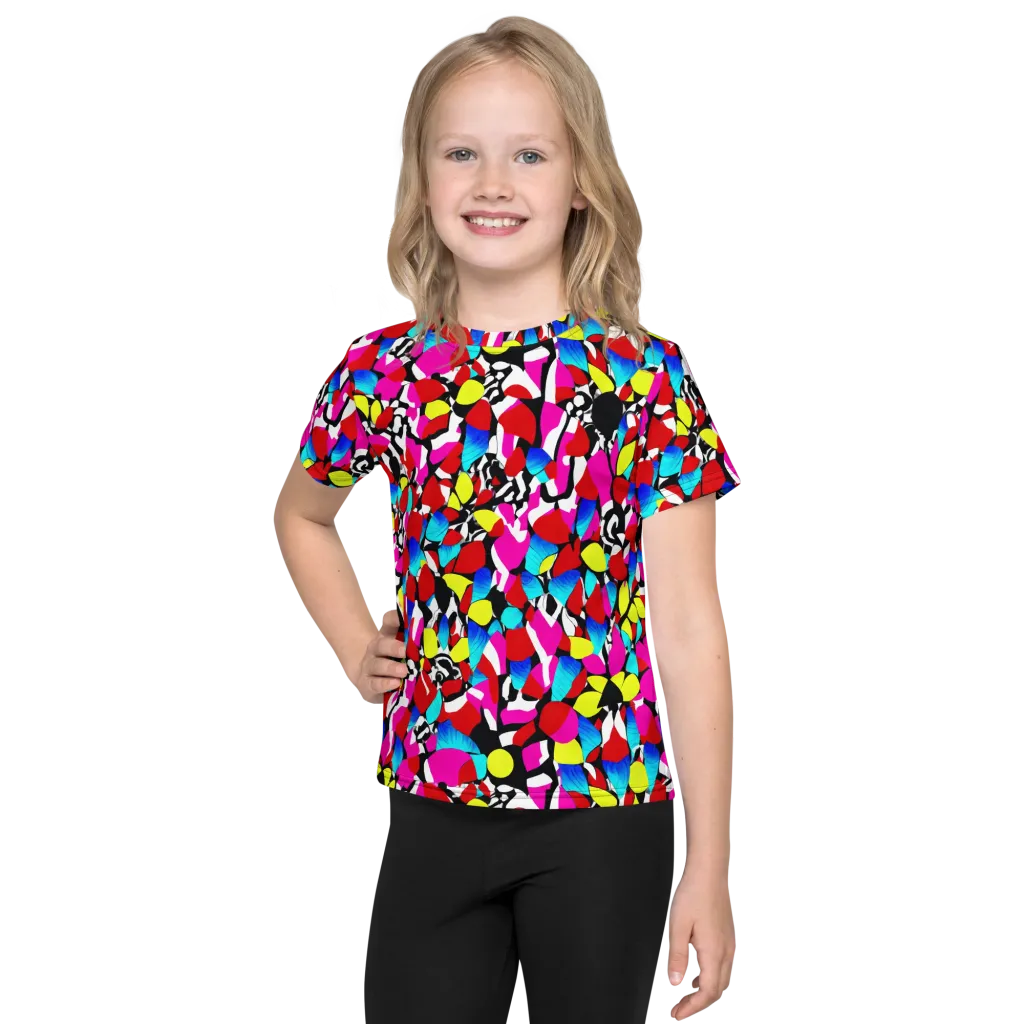 Chromatic Riot on Kids Crew Neck T-Shirt — Front