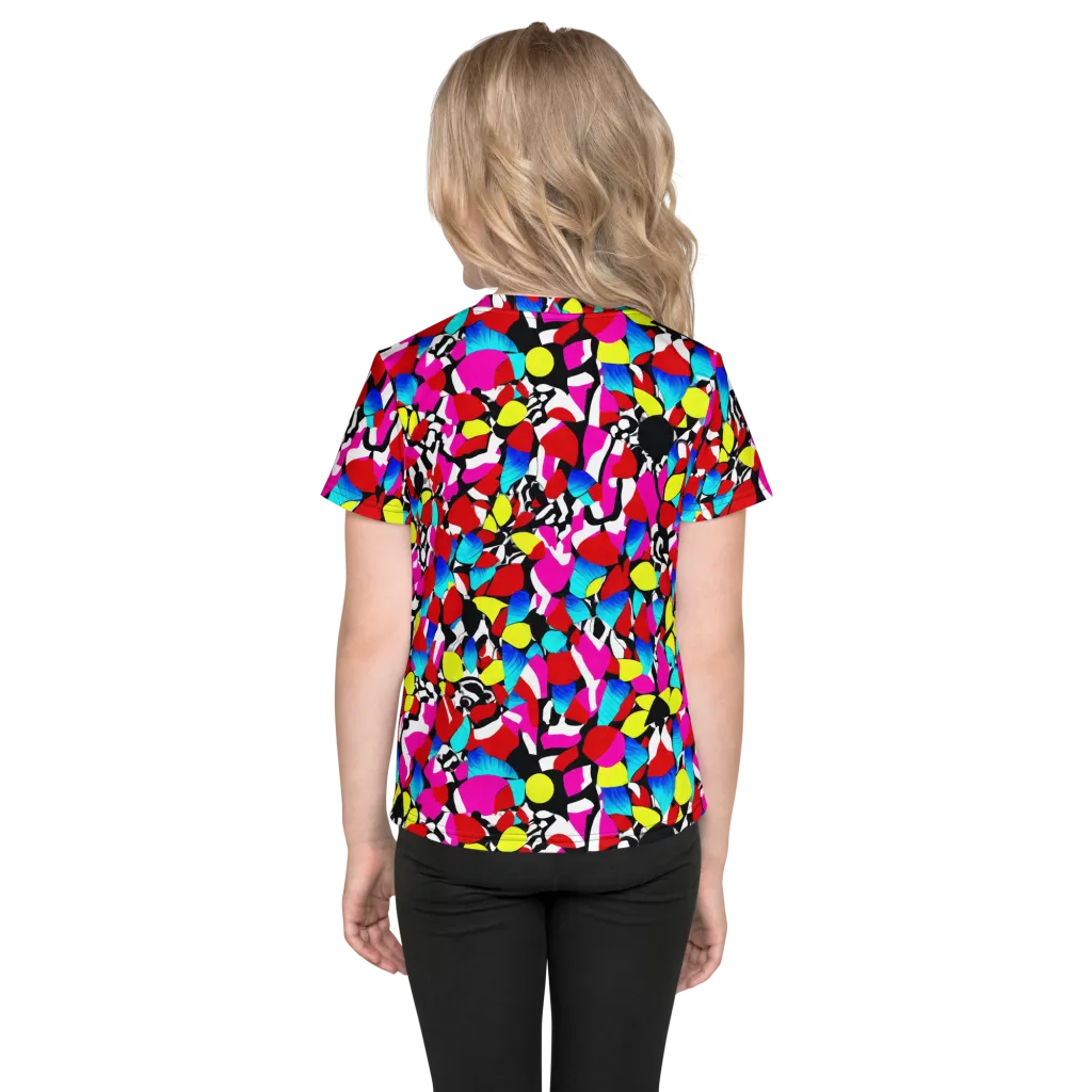 Chromatic Riot on Kids Crew Neck T-Shirt — Back