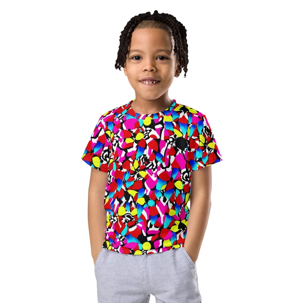 Chromatic Riot on Kids Crew Neck T-Shirt — Front