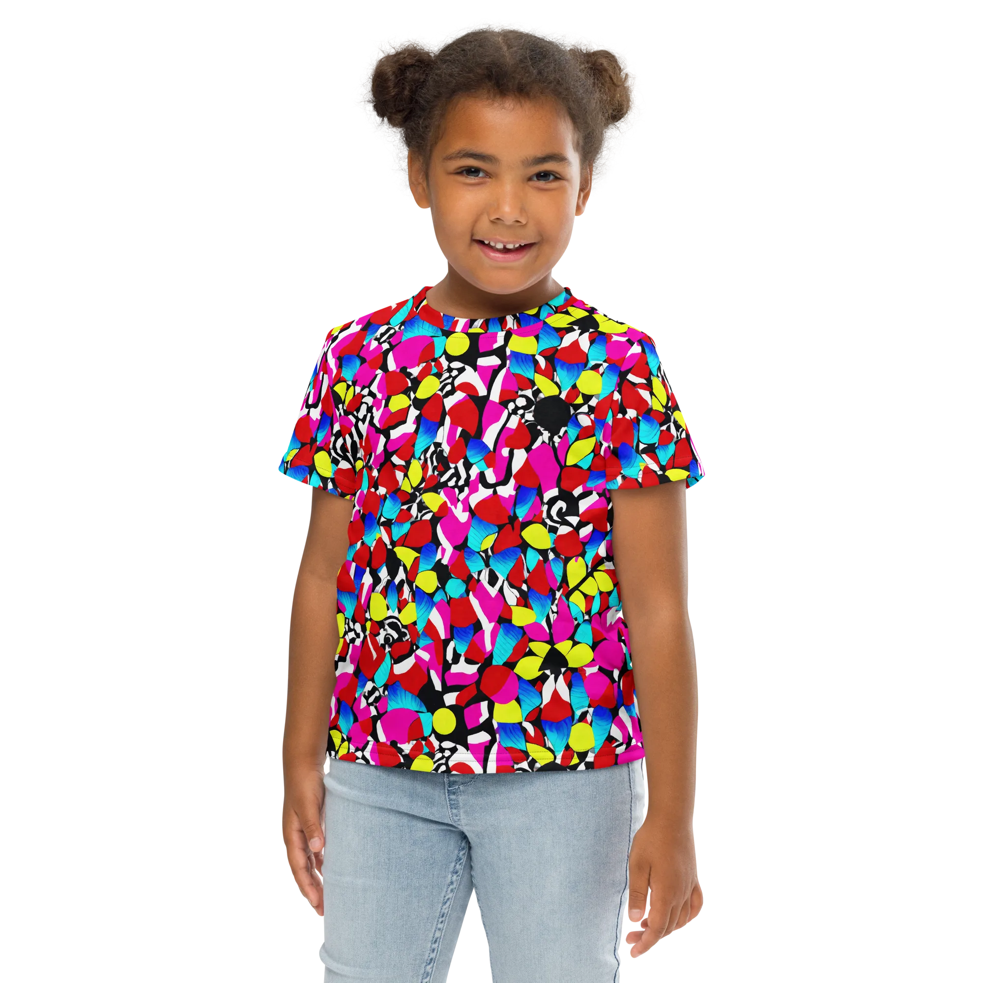 Chromatic Riot on Kids Crew Neck T-Shirt — Front