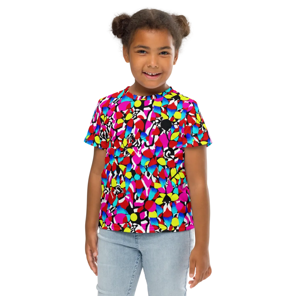 Chromatic Riot on Kids Crew Neck T-Shirt — Front
