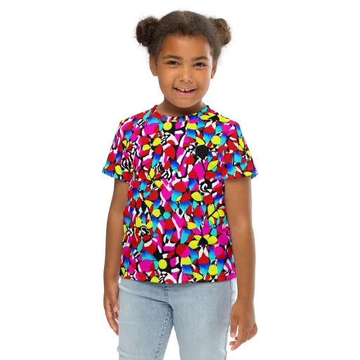 Chromatic Riot on a Kids Crew Neck T-Shirt
