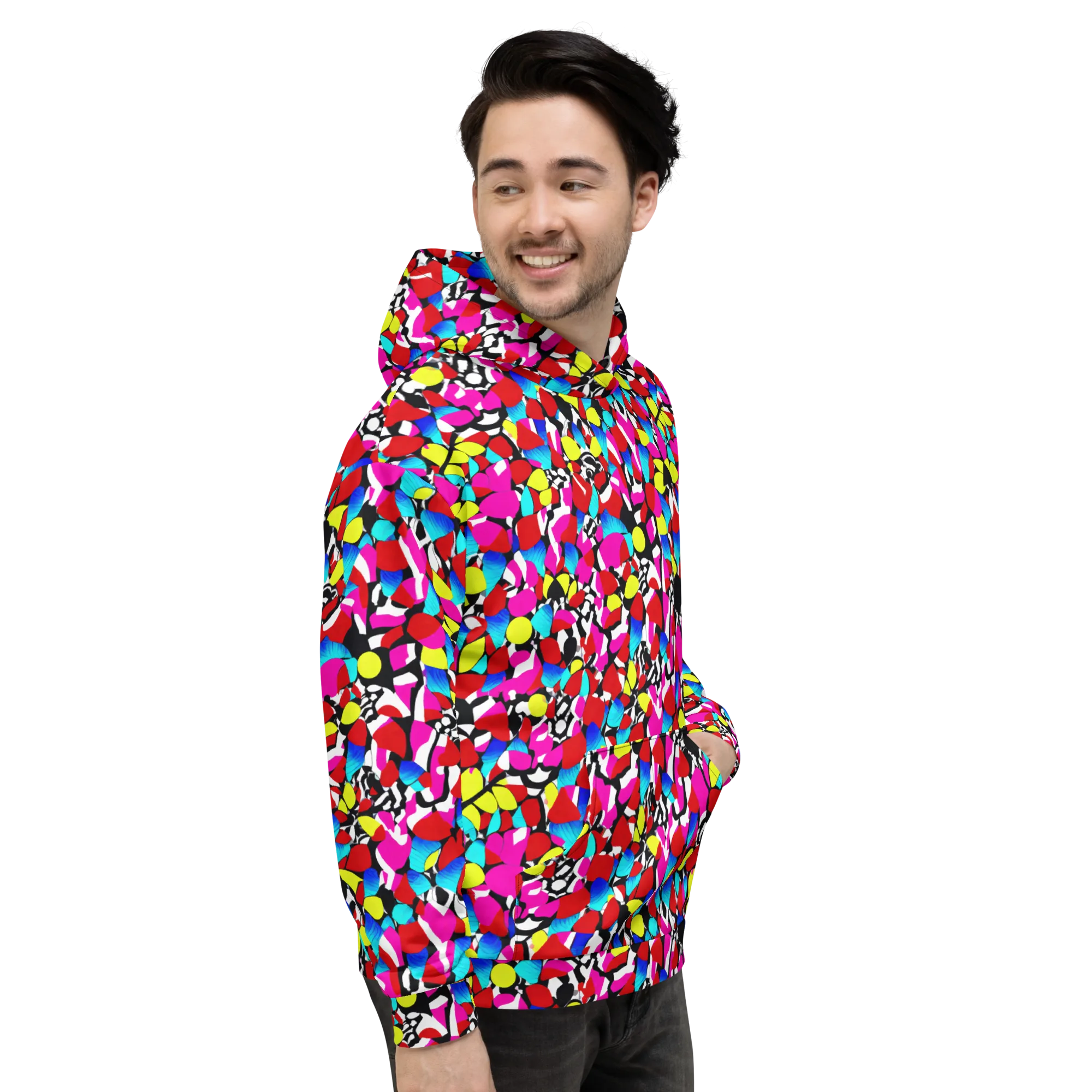 Chromatic Riot on Hoodie — Right