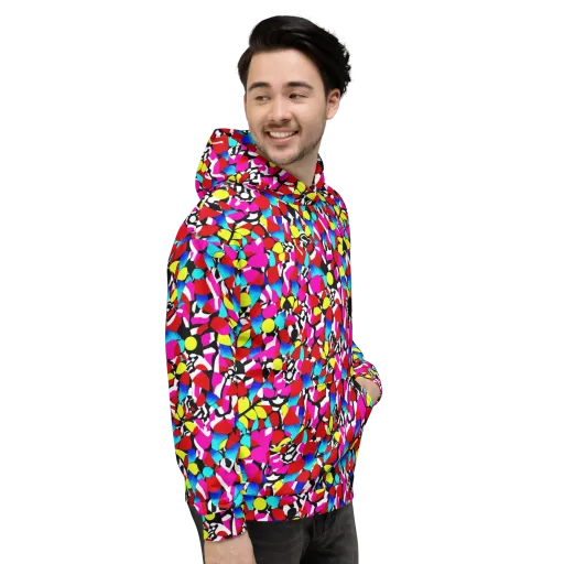 Chromatic Riot on a Hoodie