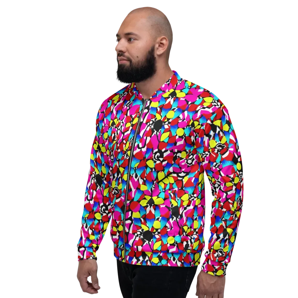 Chromatic Riot on Bomber Jacket — Left